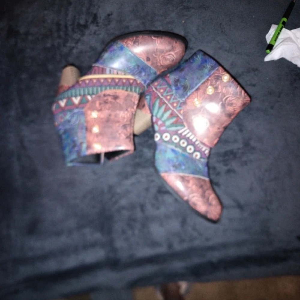 SHEIN Multicolor Patterned Ankle Boots